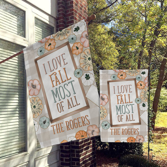 Fall Personalized Flag