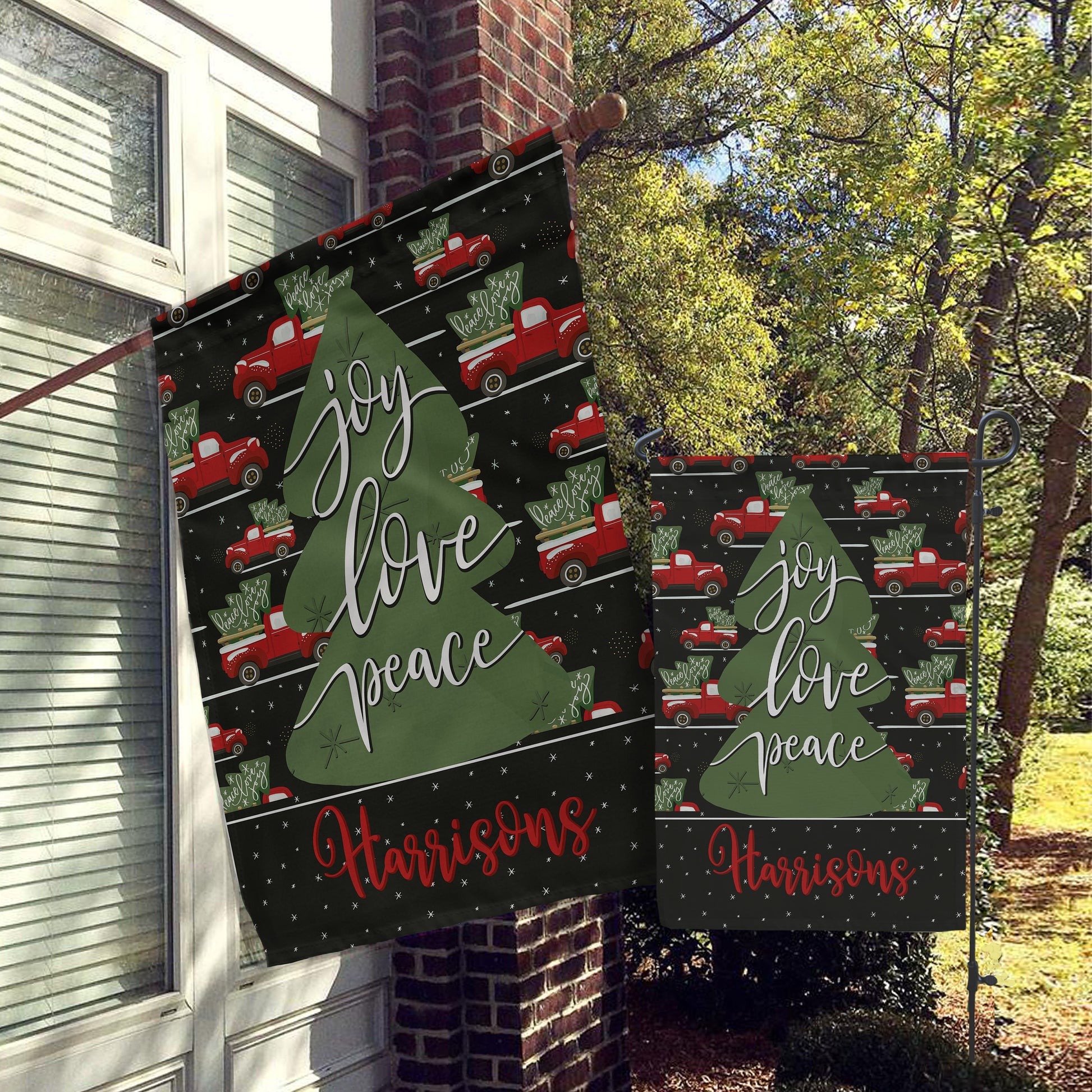 Personalized Christmas Flag